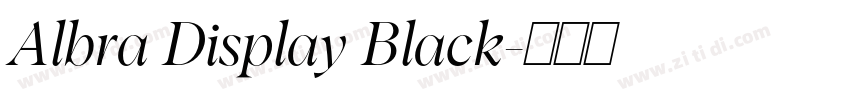 Albra Display Black字体转换